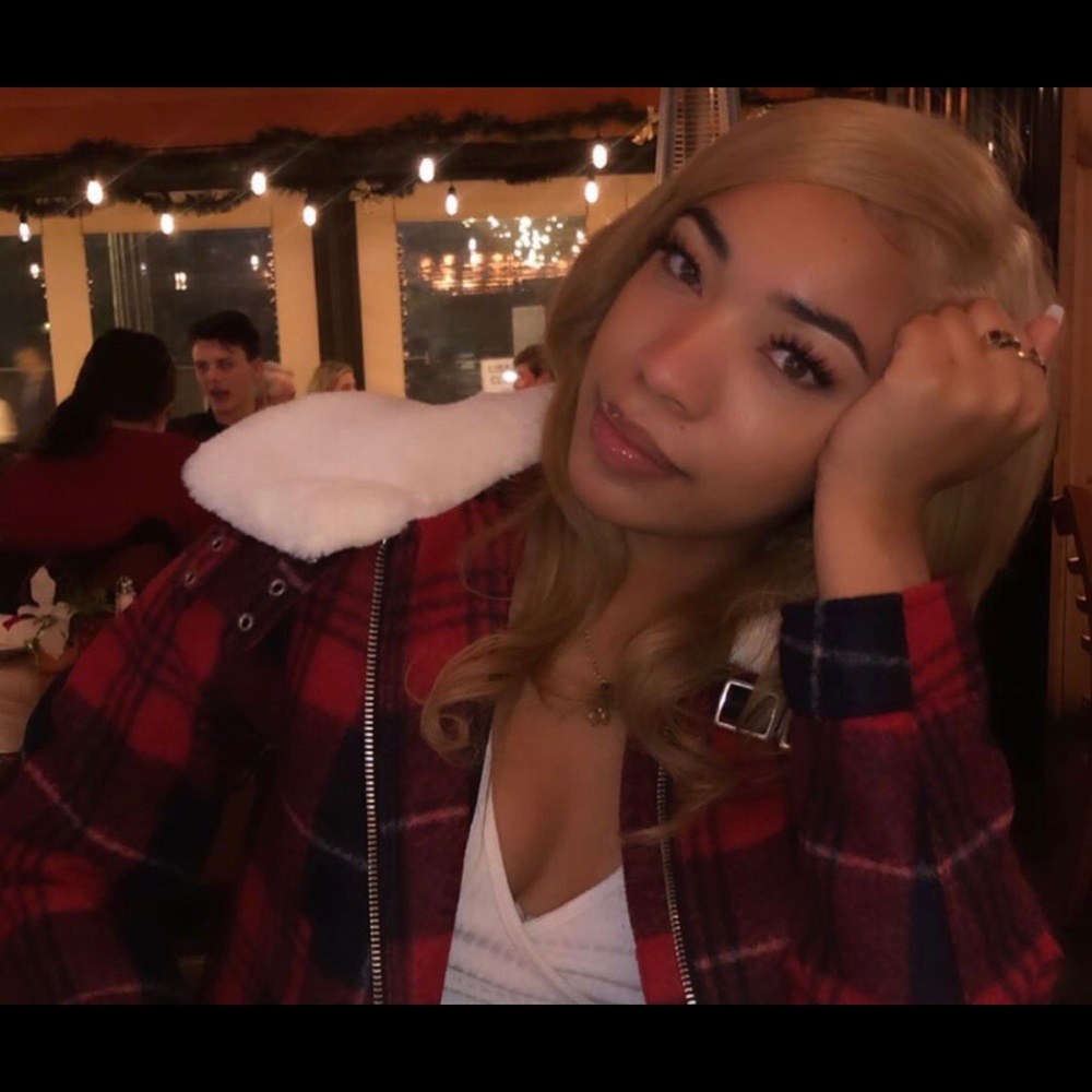 Plaid Jacket with Fur